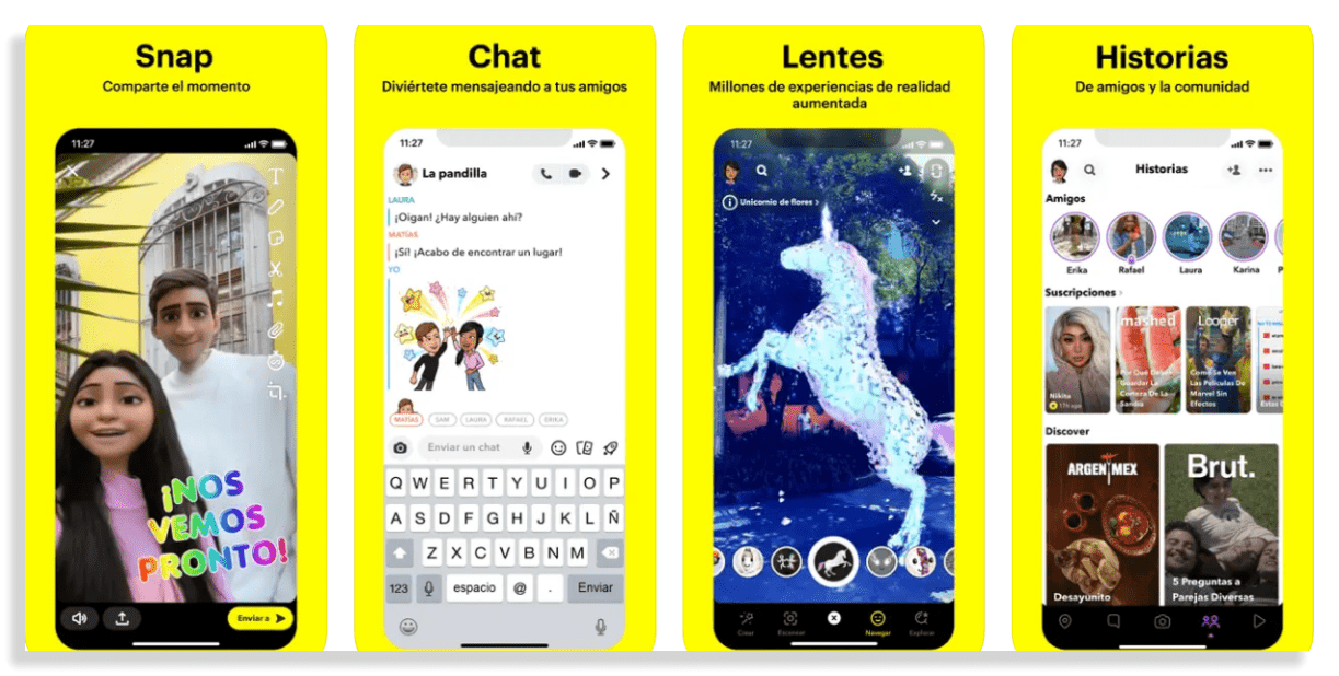 snapchat apps de mensajería
