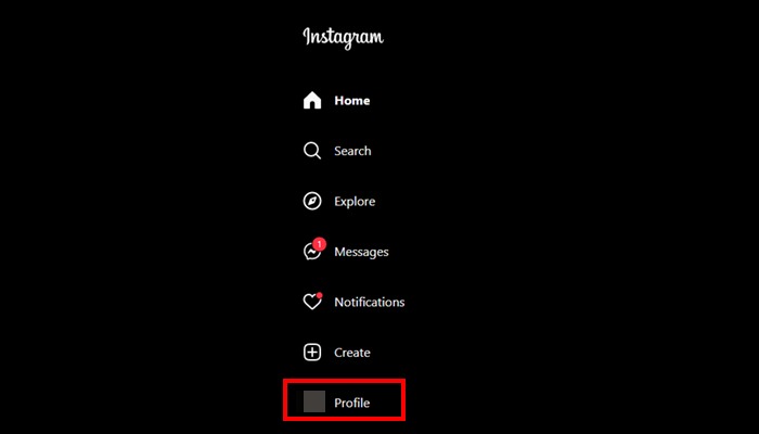 click on profile delete Instagram account