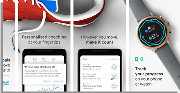 Google Fit app para treinos e saúde