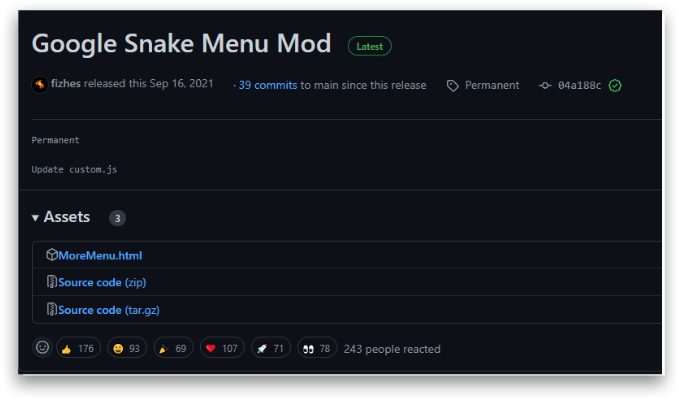 snake-menu-mod