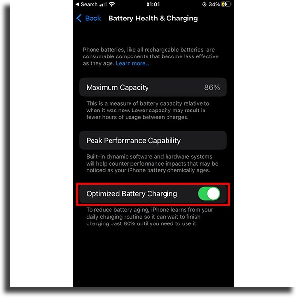optimized battery charging 