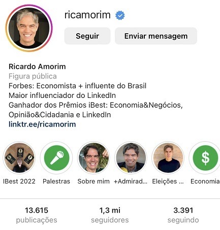 Ricardo Amorim - Finanças no Instagram