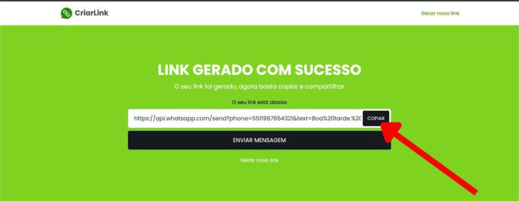 GerarLink copiar link