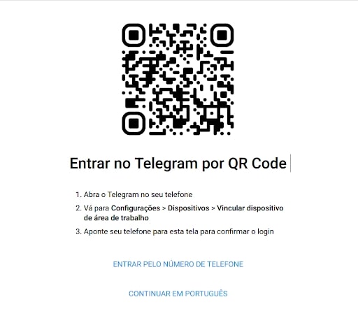 Acesse o Telegram Web