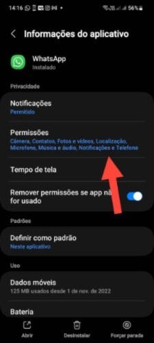 QR Code do WhatsApp no Android permissoes