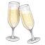 Champanhe - Significado dos emojis do WhatsApp