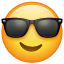 smiling face with glasses meaning of emojis
