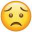 worried face meaning of emojis