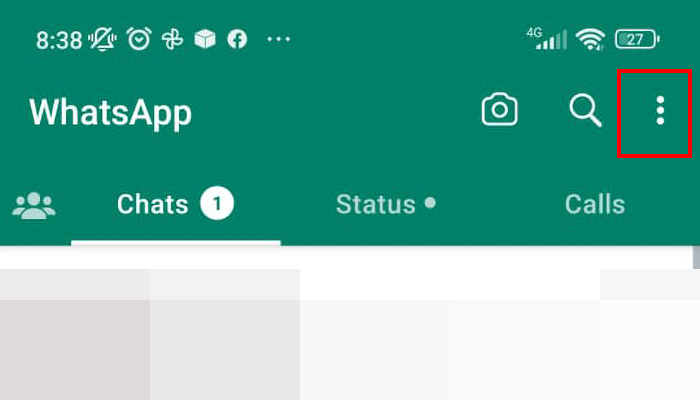 tap the three dots How to know if WhatsApp has been cloned