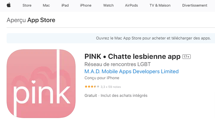 Pink Applications de rencontres LGBT