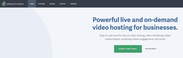 Sprout video hosting