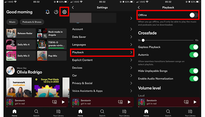 Turn on offline mode to only listen to music you have downloaded on Spotify