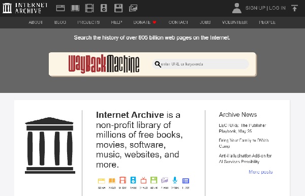 Archive websites to download movies on PC