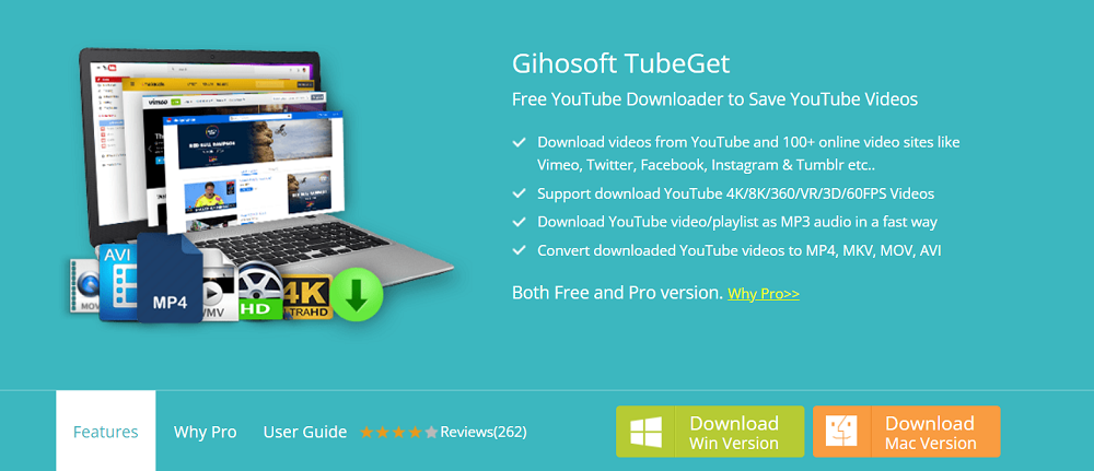 Gihosoft TubeGet Programas para descargar playlists de YouTube