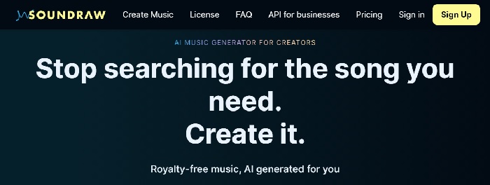 soundraw inteligência artificial que criam músicas