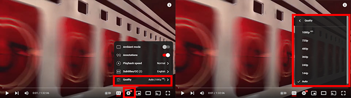 change quality How to watch movies on YouTube