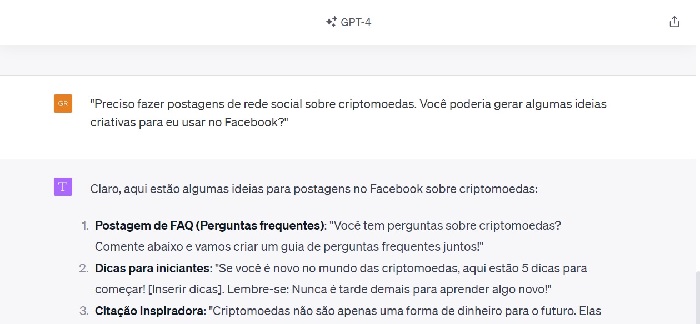 facebook Prompts in ChatGPT