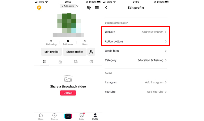 paste the link How to add WhatsApp link to TikTok