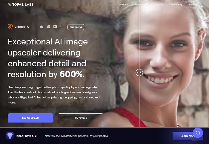 topaz Fotos com inteligência artificial